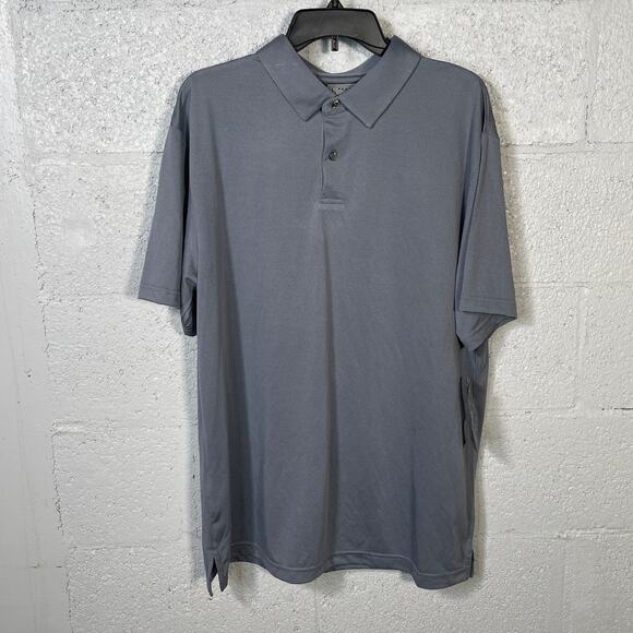 PGA Tour Men's Birdseye Textured Performance Polo Shirt Tradewinds Large - Picture 2 of 8